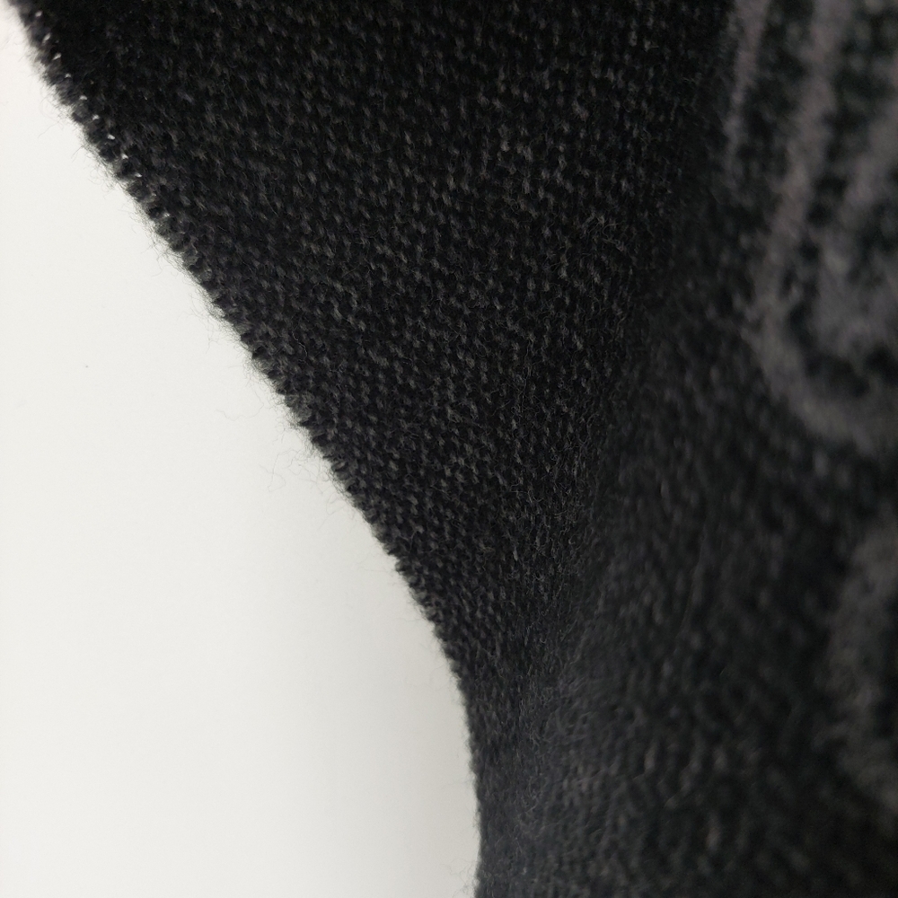 Fiori Di Firenze Gray Black Blanket Shawl Wrap, OS - Picture 6 of 8